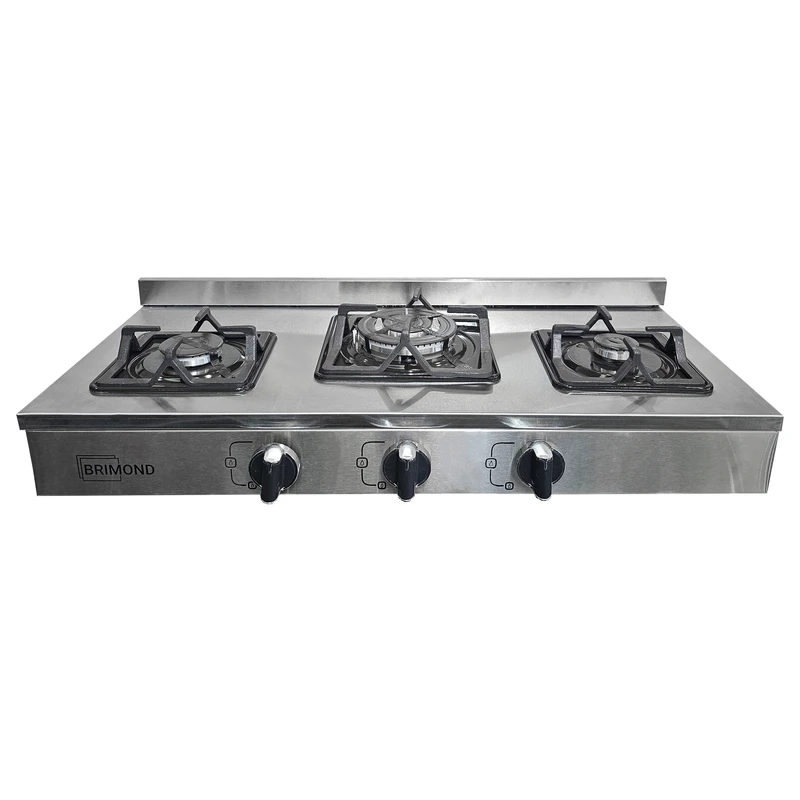 3-burner gas stove, Brimond model 333 اجاق گاز 3 شعله بریموند مدل 333 استیل روکار - Image 1